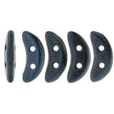 *Czech Crescent Beads Metallic Suede Dark Blue 5g Vial