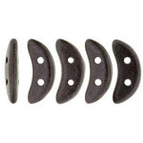 *Czech Crescent Beads Metallic Suede Dark Plum 5g Vial