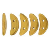 *Czech Crescent Beads Matte Metallic Antique Bronze 5g Vial