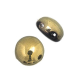 *Czech Candy Beads 8mm Gold Amber Half Coated 22/strand