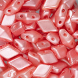 *Czech Diamonduo Beads Pastel Light Coral 5.5g