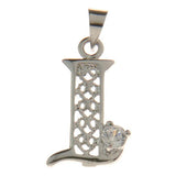 *Letter I Rhinestone Pendant 24x12mm Each