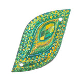 Lime AB 16x30mm Tulip Sew-On Stone #9131-09 10/pk