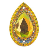 Citrine AB 20x30mm Tear Drop Sew-On Stone #9151-06 10/pk