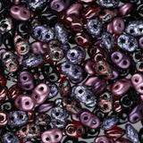 *Czech Superduo Beads Pinot Noir 22g