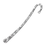 Bookmark Flowers & Butterflies 5" Antique Silver 5/pk
