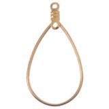 20x36mm Gold Teardrop Hoop 50/pk