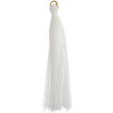 2.25" White Poly Cotton Tassels with Jump Ring 10/pk