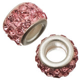 European Rhinestone Beads 12mm Light Rose  5/pk