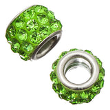 European Rhinestone Beads 12mm Peridot 5/pk