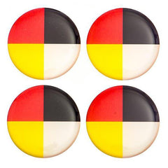 Epoxy Sticker Printed Round 1" Medicine Wheel 10/pk