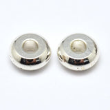 Metal Donut Spacer Beads 4mm Silver 25/pk