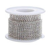 Metal Rhinestone Banding 2mm Silver 10yd/pk