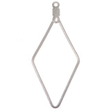 46mm Silver Diamond Hoop 50/pk