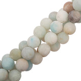Amazonite Frosted Beads 10mm Round (Natural) 15-16" Strand