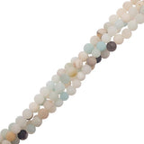 Amazonite Frosted Beads 4mm Round (Natural) 15-16" Strand