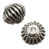 Metal Lantern Beads 8mm Antique Silver 10/pk