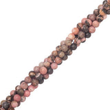 Rhodonite Beads 4mm Round (Natural) 15-16" Strand