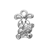 Bunny Metal Charm 15x10mm 5/pk