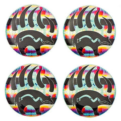 Epoxy Sticker Printed Round 1" Bear Paw 10/pk