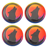 Epoxy Sticker, Round 1" Howling Wolf 10/pk