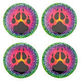 Epoxy Sticker, Round 1" Wolf Paw 10/pk