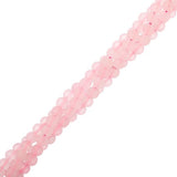 Rose Quartz Frosted Beads 4mm Round (Natural) 15-16" Strand