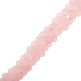 Rose Quartz Frosted Beads 6mm Round (Natural) 15-16" Strand