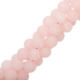 Rose Quartz Frosted Beads 10mm Round (Natural) Beads 15-16" Strand