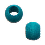 Czech Wood Barrel Beads 8x6.5mm Turquoise 50/pk