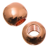 Round Metal Beads 6mm Rose Gold Plated 25/pk