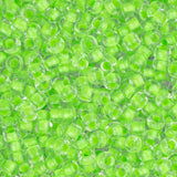 10/0 Czech Seed Beads #111 Colour Lined Neon Green 22g