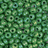 8/0 Perles de rocailles tchèques #1700V arc-en-ciel vert moyen 22g