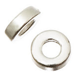Metal Donut Spacers 6mm Silver 50/pk