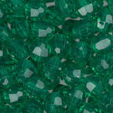 6mm Plastic Facetted Beads 1080/pk - Emerald
