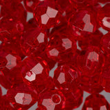 8mm Plastic Facetted Beads 900/pk - Ruby