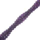 Amethyst Frosted Beads 4mm Round (Natural) 15-16" Strand