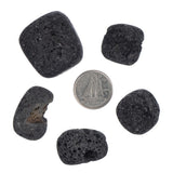 Lava Rock Black Tumbled Stone - Each