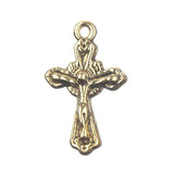 Crucifix Metal Pendant 24x15mm Gold 5/pk