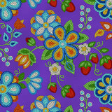 Cotton Fabric Beaded Strawberry #594 Purple - Half Yard
