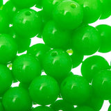 Round Plastic Beads 8mm Opaque Neon Green 100/pk