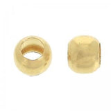 2.5mm Crimp Beads Gold 100/pk