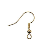 Boucles d'Oreilles Plaqué Or 18kt Hameçon 18mm 22/pk