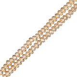 Crystal Lane Rondelle 1.5x2.5mm Transparent Topaz AB 2x7" Strands