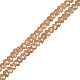 Crystal Lane Rondelle 1.5x2.5mm Tr Lt Champagne Luster 2x7" Strands