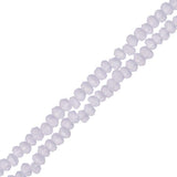 Crystal Lane Rondelle 1.5x2.5mm Opaque Pink 2x7" Strands