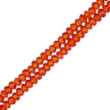 Crystal Lane Rondelle 1.5x2.5mm Transparent Red 2x7" Strands