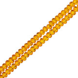 Crystal Lane Rondelle 1.5x2.5mm Transparent Orange 2x7" Strands