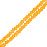 Crystal Lane Rondelle 1.5x2.5mm Opaque Orange 2x7" Strands