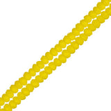Crystal Lane Rondelle 1.5x2.5mm Opaque Yellow 2x7" Strands